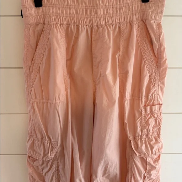 Aerie Peachy-Pink Cargo Pants, Size Large - Picture 2 of 9